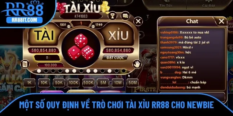 Một số quy định về trò chơi tài xỉu RR88 cho newbie